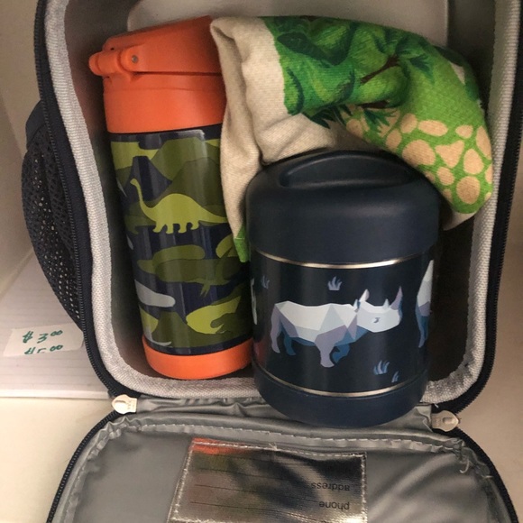Pottery barn lunch box with containers and toys - Picture 3 of 3